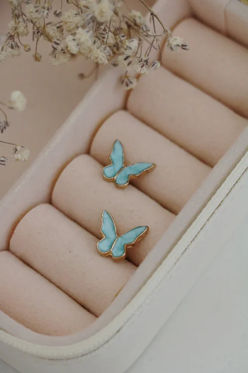 گوشواره پروانه میناکاری
